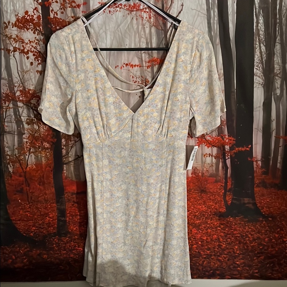 Floral Dress with Puff Sleeves